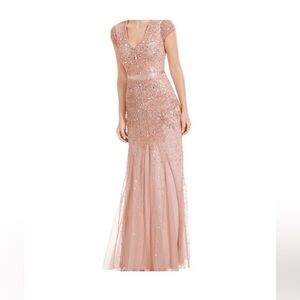 Blush Adrianna Papell Beaded Dress